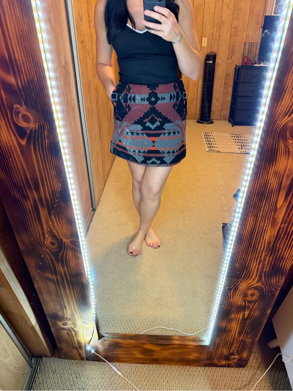 Wool Aztec skirt